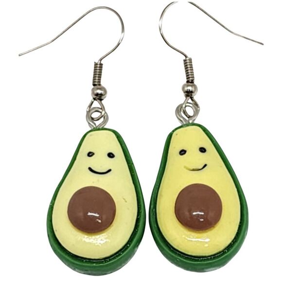 Avocado Statement Earrings - Picture 1 of 4